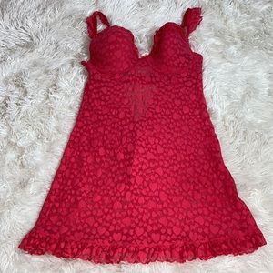 Vintage Y2K Victoria’s Secret The Lacie Pink Ruffles Lingerie Nightie Large